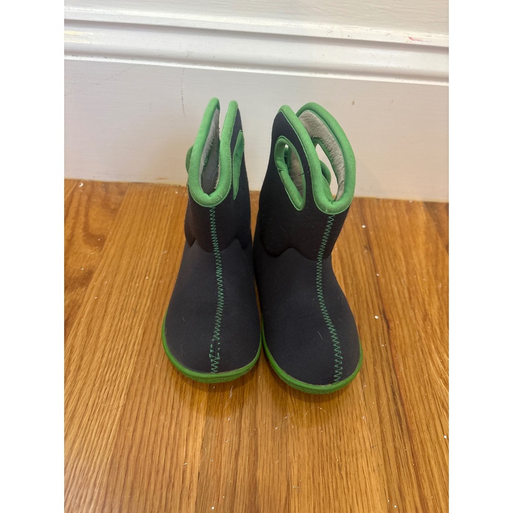 Bogs Baby Solid Black Green Waterproof Insulated Winter Boots Infants 7